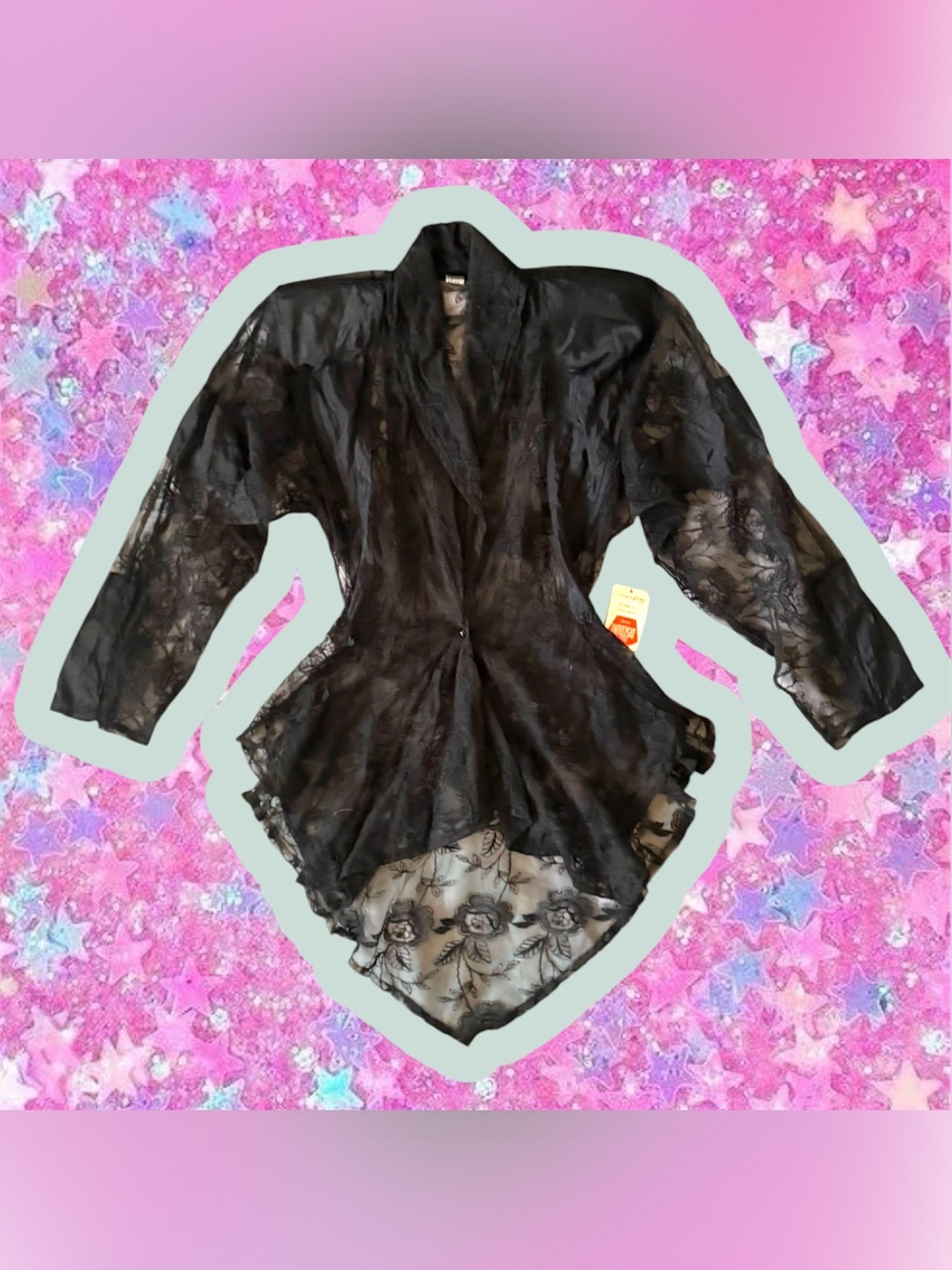 Whimsygoth NWT vintage 1980s blazer XS S goth lace 80s deadstock steampunk punk